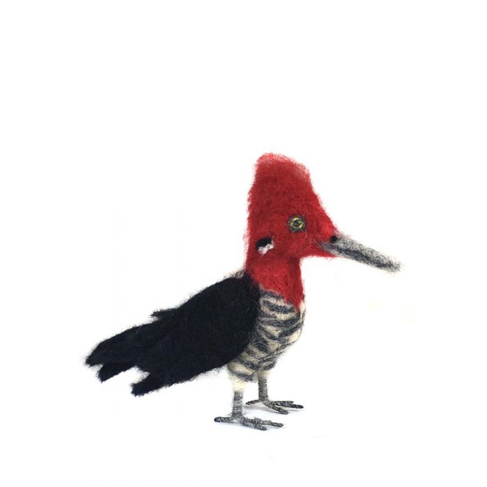 NEW: Woodpecker Felted Alpaca Sculpture NEW: Woodpecker Felted Alpaca Sculpture
